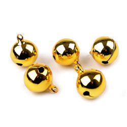 Metal jingle bell ø20 mm - Dark golden (5 Pieces)