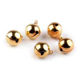 Metal jingle bell ø15 mm - Gold (5 Pieces)