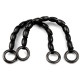 Wood beaded bag handle - Black (2 Pieces) Wood beaded bag handle - Black (2 Pieces)