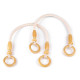Rope bag handle with wooden beads and wooden ring ends length 50-55cm - Black (2 Pieces) Rope bag handle with wooden beads and wooden ring ends length 50-55cm - Black (2 Pieces)