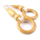 Rope bag handle with wooden beads and wooden ring ends length 50-55cm - Black (2 Pieces) Rope bag handle with wooden beads and wooden ring ends length 50-55cm - Black (2 Pieces)