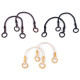 Rope bag handle with wooden beads and wooden ring ends length 50-55cm - Black (2 Pieces) Rope bag handle with wooden beads and wooden ring ends length 50-55cm - Black (2 Pieces)
