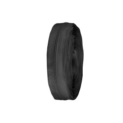 Continuous nylon zipper no 3, for asic type sliders - Black (25 Meters)