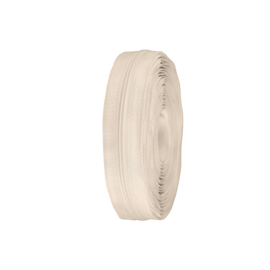 Continuous nylon zipper no 3, for asic type sliders - Cream (400 Meters)