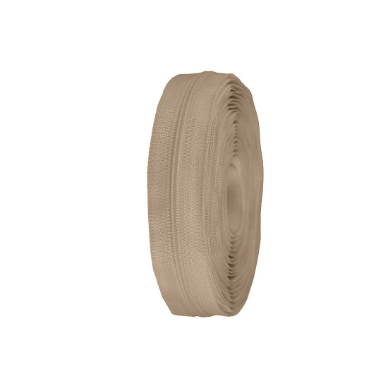 Continuous nylon zipper no 3, for asic type sliders - Cream (400 Meters)