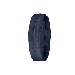 Continuous nylon zipper no 3, for asic type sliders - Blue dark (25 Meters)