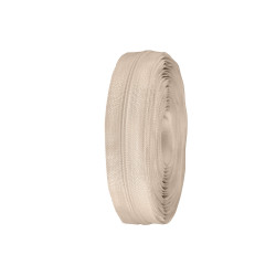 Continuous nylon zipper no 3, for asic type sliders - Cream (25 Meters)