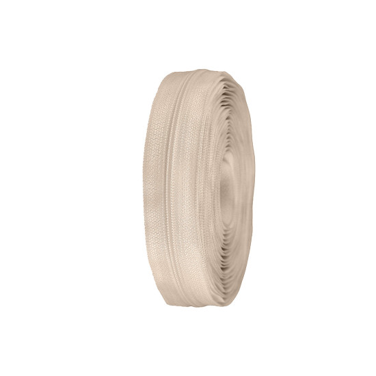 Continuous nylon zipper no 3, for asic type sliders - Cream (400 Meters)
