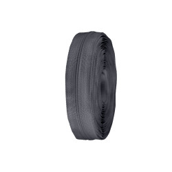 Continuous nylon zipper no 3, for asic type sliders - Darkblue-grey (25 Meters)