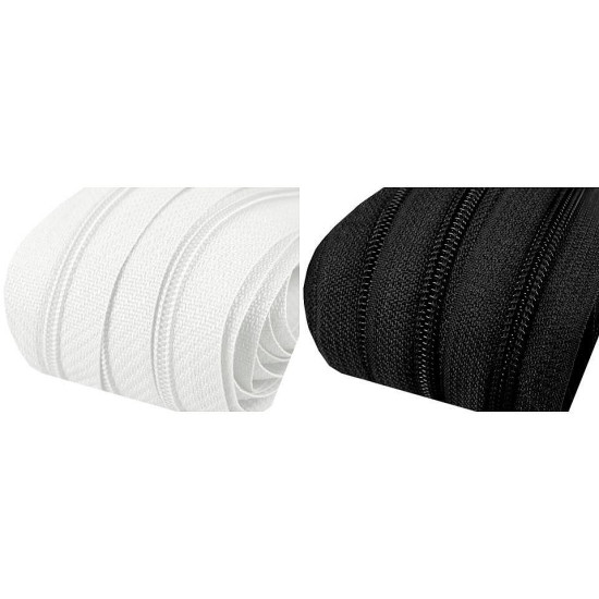 Continuous nylon zipper no 3, for asic type sliders - Cream (400 Meters)