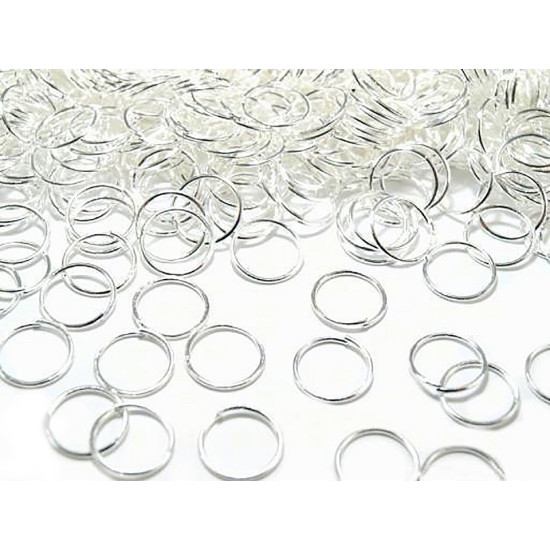 Anneau de saut, ø 8 mm - Argent lumineux (10 Grammes) Anneau de saut, ø 8 mm - Argent lumineux (10 Grammes)