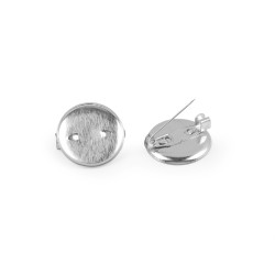 Pin back / diy ø19 mm - Platinum (1000 Pieces)