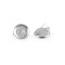 Bază broșă cu platou, ø19 mm - Platinum (25 Bucăți)