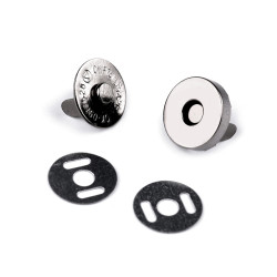 Magnetic snap closures ø14 mm black nickel - Nickel antik (200 Sets)