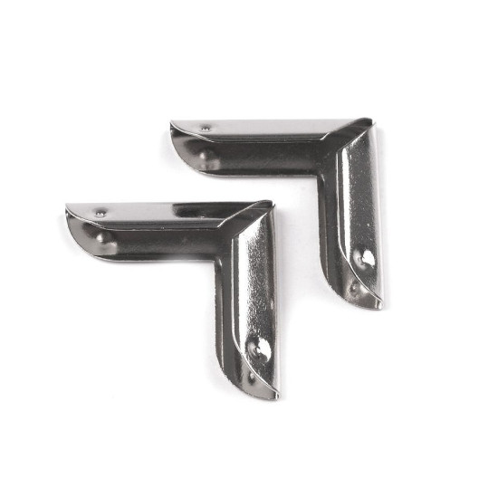 Narożnik metalowy do torebki, teczki, portfela - Nikiel (20 Sztuki) Narożnik metalowy do torebki, teczki, portfela - Nikiel (20 Sztuki)
