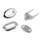 Zapięcie do torebki 20x32 mm obrotowe - Nikiel (1 Zestaw) Zapięcie do torebki 20x32 mm obrotowe - Nikiel (1 Zestaw)