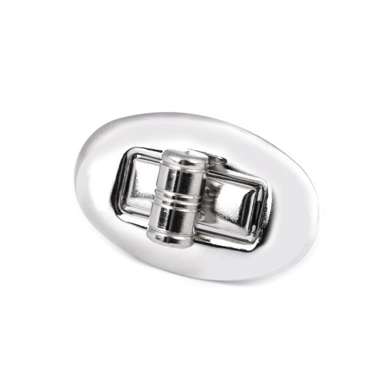 Zapięcie do torebki 20x32 mm obrotowe - Nikiel (1 Zestaw) Zapięcie do torebki 20x32 mm obrotowe - Nikiel (1 Zestaw)