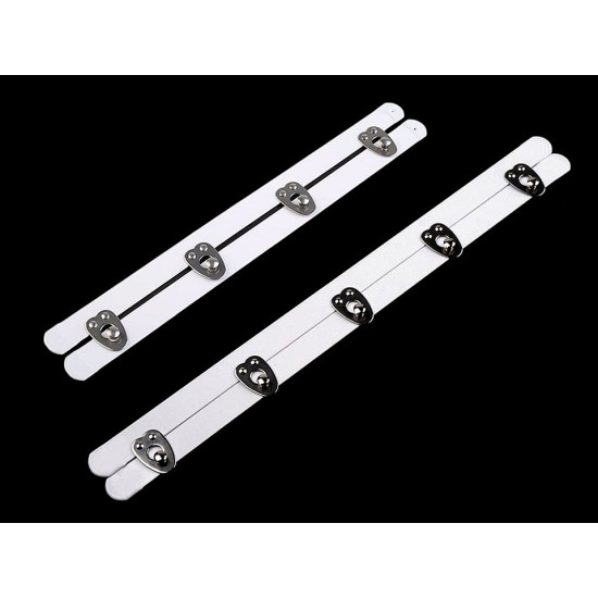 Corsetry - busk fastener, width 12 mm, length 20; 25 cm - White (2 Pairs) Corsetry - busk fastener, width 12 mm, length 20; 25 cm - White (2 Pairs)