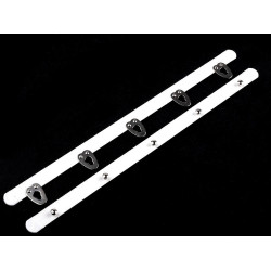 Corsetry - busk fastener, width 12 mm, length 20; 25 cm - White (1 Pair)