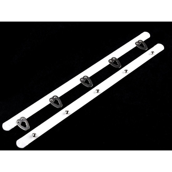 Corsetry - busk fastener, width 12 mm, length 20; 25 cm - White (2 Pairs) Corsetry - busk fastener, width 12 mm, length 20; 25 cm - White (2 Pairs)