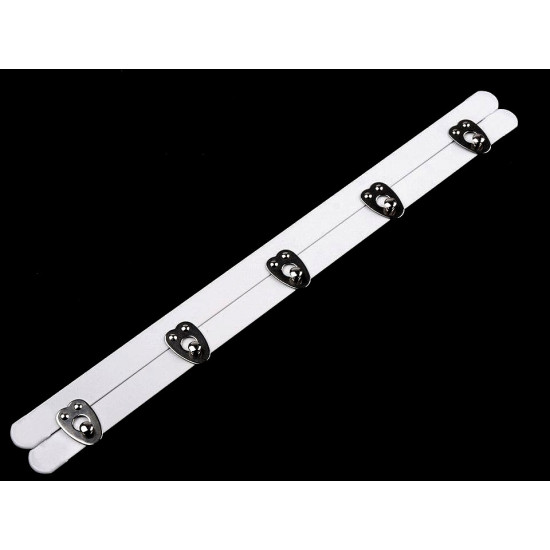 Corsetry - busk fastener, width 12 mm, length 20; 25 cm - White (2 Pairs) Corsetry - busk fastener, width 12 mm, length 20; 25 cm - White (2 Pairs)