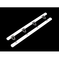 Corsetry - busk fastener, width 12 mm, length 20; 25 cm - White (1 Pair)
