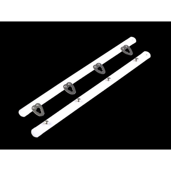 Corsetry - busk fastener, width 12 mm, length 20; 25 cm - White (2 Pairs) Corsetry - busk fastener, width 12 mm, length 20; 25 cm - White (2 Pairs)