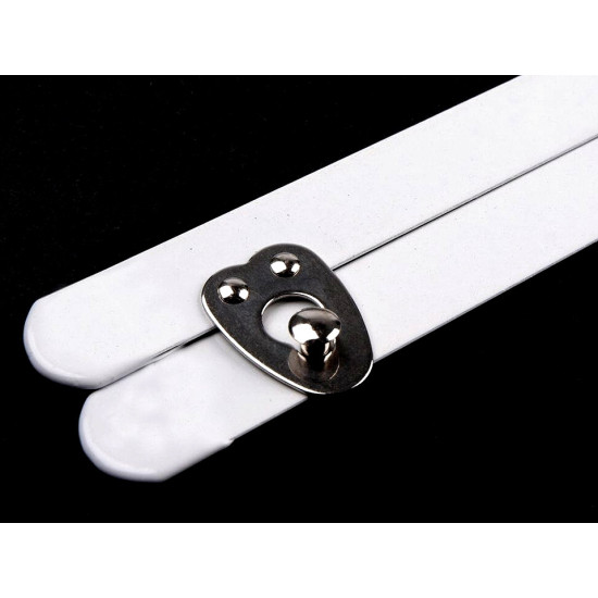 Corsetry - busk fastener, width 12 mm, length 20; 25 cm - White (2 Pairs) Corsetry - busk fastener, width 12 mm, length 20; 25 cm - White (2 Pairs)
