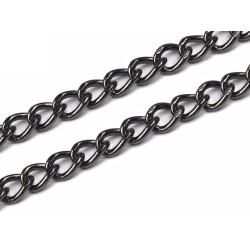 Łańcuszek do torebki długość 120 cm - Czarny nikiel (1 Sztuka)