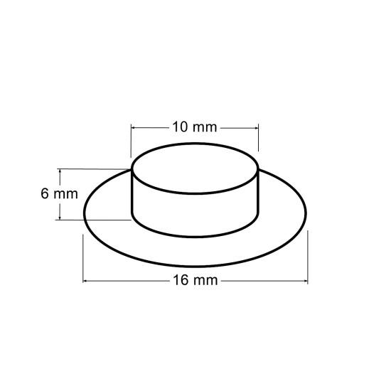 Oczka metalowe wew.ø10 mm / zew.ø16 mm - Nikiel (100 Pary) Oczka metalowe wew.ø10 mm / zew.ø16 mm - Nikiel (100 Pary)