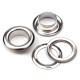 Oczka metalowe wew.ø10 mm / zew.ø16 mm - Nikiel (100 Pary) Oczka metalowe wew.ø10 mm / zew.ø16 mm - Nikiel (100 Pary)