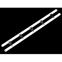 Corsetry busk fastener width 12 mm length 30; 35 cm - White (1 Pair)
