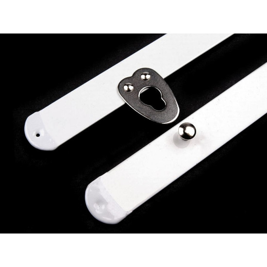 Corsetry busk fastener width 12 mm length 30; 35 cm - White (2 Pairs) Corsetry busk fastener width 12 mm length 30; 35 cm - White (2 Pairs)