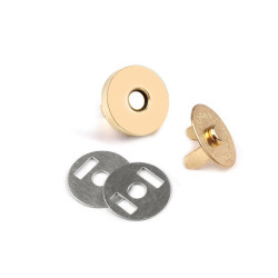 Magnetic snap closures ø18 mm gold - Gold (100 Sets)