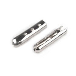 Cappuccio, per cordoncino metallico, dimensioni: ø 3,3 mm - Nichel (5 Pezzi)