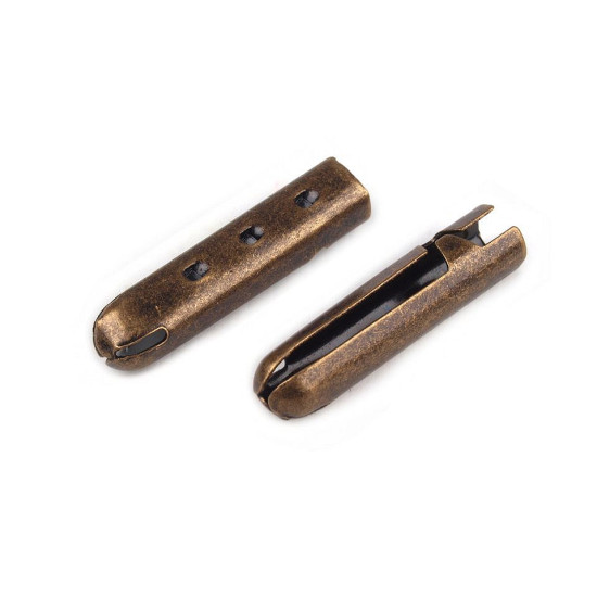 Cappuccio, per cordoncino metallico, dimensioni: ø 3,3 mm - Nichel (5 Pezzi) Cappuccio, per cordoncino metallico, dimensioni: ø 3,3 mm - Nichel (5 Pezzi)