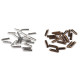 Cappuccio, per cordoncino metallico, dimensioni: ø 3,3 mm - Nichel (5 Pezzi) Cappuccio, per cordoncino metallico, dimensioni: ø 3,3 mm - Nichel (5 Pezzi)