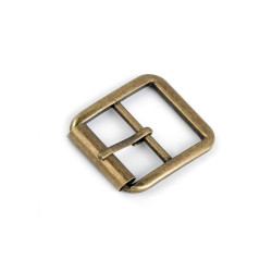 Metal buckle, pulling hole 25 mm - Vintage brass (1 Piece)