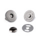 Magnetic snaps / handbag fasteners ø18 mm - Nickel (100 Sets) Magnetic snaps / handbag fasteners ø18 mm - Nickel (100 Sets)