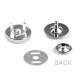 Magnetic snaps / handbag fasteners ø18 mm - Nickel (100 Sets) Magnetic snaps / handbag fasteners ø18 mm - Nickel (100 Sets)