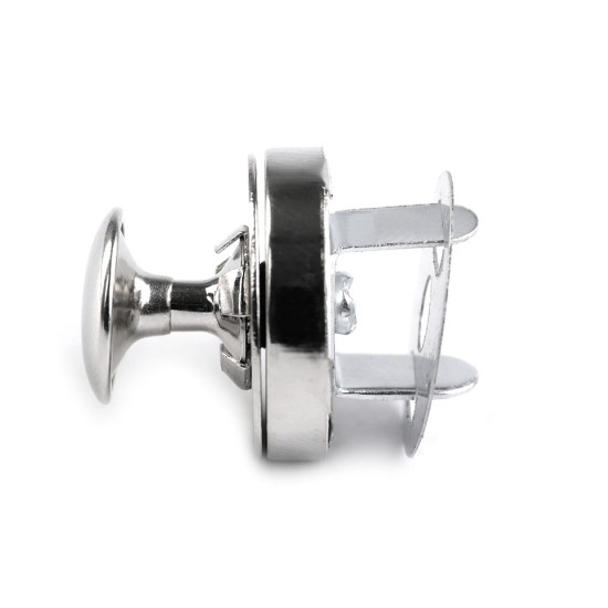 Magnetic snaps / handbag fasteners ø18 mm - Nickel (100 Sets) Magnetic snaps / handbag fasteners ø18 mm - Nickel (100 Sets)