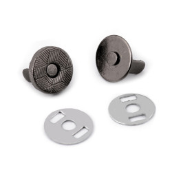 Mágneses kapocs ø10 mm - Nikkel fekete (100 Készletek)