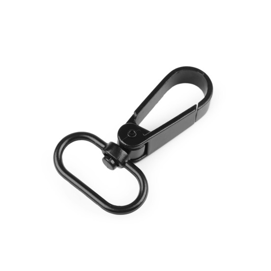 Karabińczyk metalowy z krętlikiem, otwór do przewlekania 25 mm - Różowozłota (2 Sztuki) Karabińczyk metalowy z krętlikiem, otwór do przewlekania 25 mm - Różowozłota (2 Sztuki)