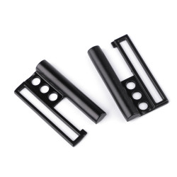 Metal coat belt buckle, pulling hole 50 mm - Black (1 Pair)