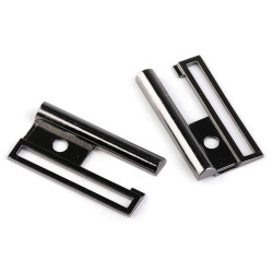 Metal coat belt buckle, pulling hole 50 mm - Nickel antik (1 Pair)