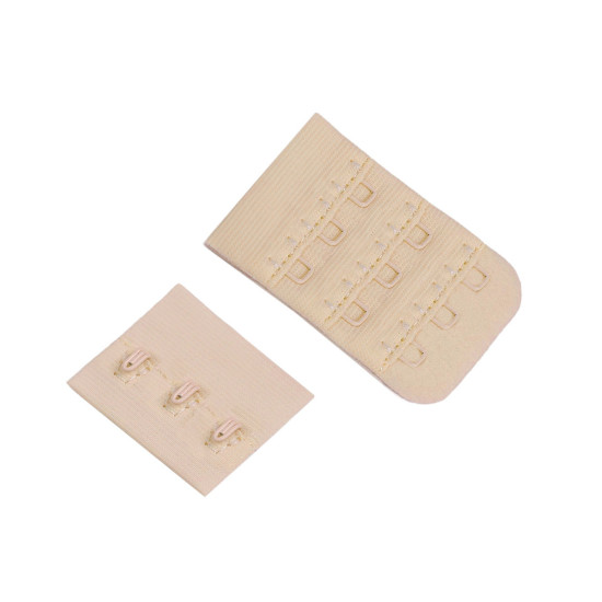 Przedłużka / zapięcie / haftki trzyrzędowe szerokość 40 mm - White (12 Pary) Przedłużka / zapięcie / haftki trzyrzędowe szerokość 40 mm - White (12 Pary)