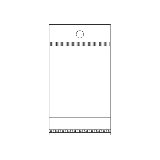 Torebki foliowe z paskiem klejącym i zawieszką 5x9 cm - Transparent (100 Sztuki) Torebki foliowe z paskiem klejącym i zawieszką 5x9 cm - Transparent (100 Sztuki)