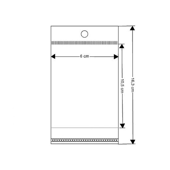 Torebki foliowe z paskiem klejącym i zawieszką 6x10,5 cm - Transparent (40000 Sztuki) Torebki foliowe z paskiem klejącym i zawieszką 6x10,5 cm - Transparent (40000 Sztuki)