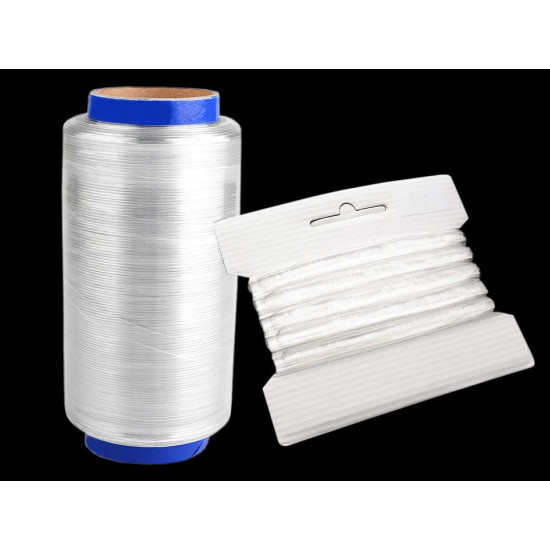 Silikonová pruženka / lastin šíře 10 mm elastická - Transparent (250 Metry) Silikonová pruženka / lastin šíře 10 mm elastická - Transparent (250 Metry)