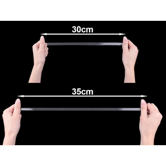 Silikonová pruženka / lastin šíře 10 mm elastická - Transparent (250 Metry) Silikonová pruženka / lastin šíře 10 mm elastická - Transparent (250 Metry)